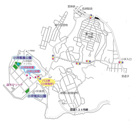 逗子市 小坪地区公園案内図